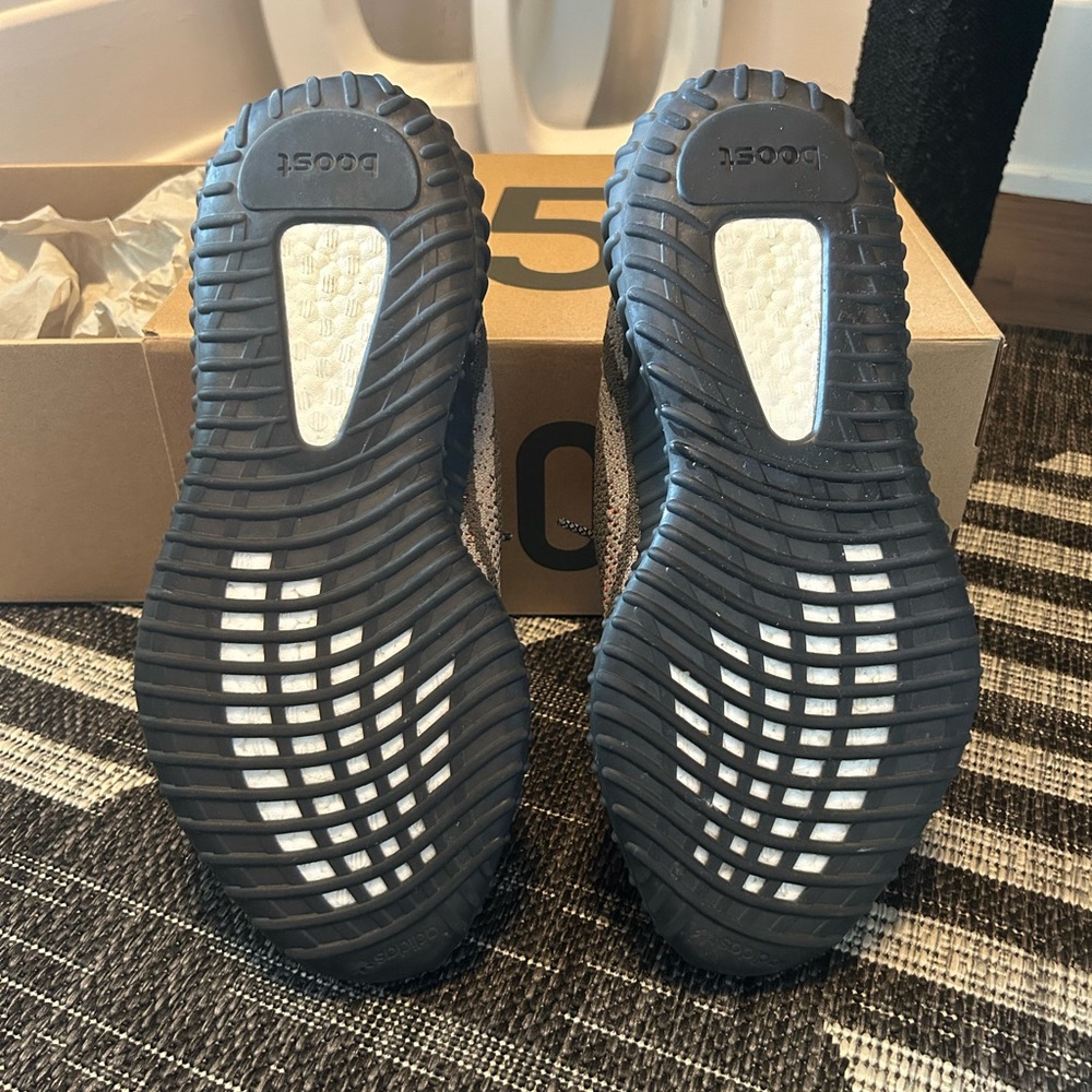 Unisex Yeezy Orange and Gray Sneakers by adidas - Picture 6 of 6